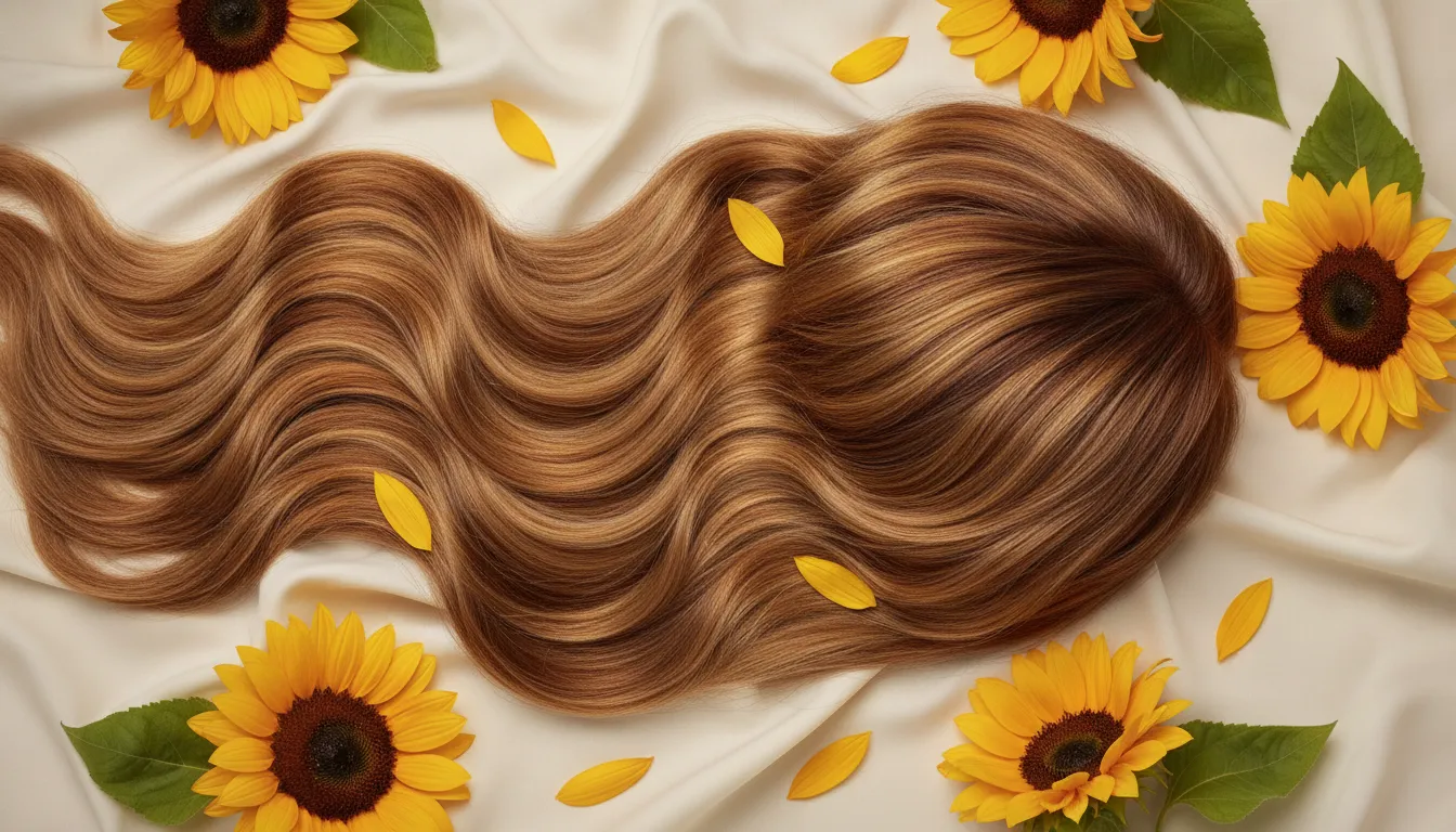 Glossy healthy color-treated hair during a deep conditioning treatment