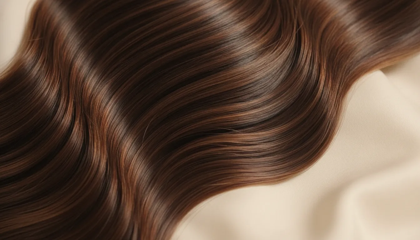 Does hair dye damage hair: glossy color-treated brunette lengths