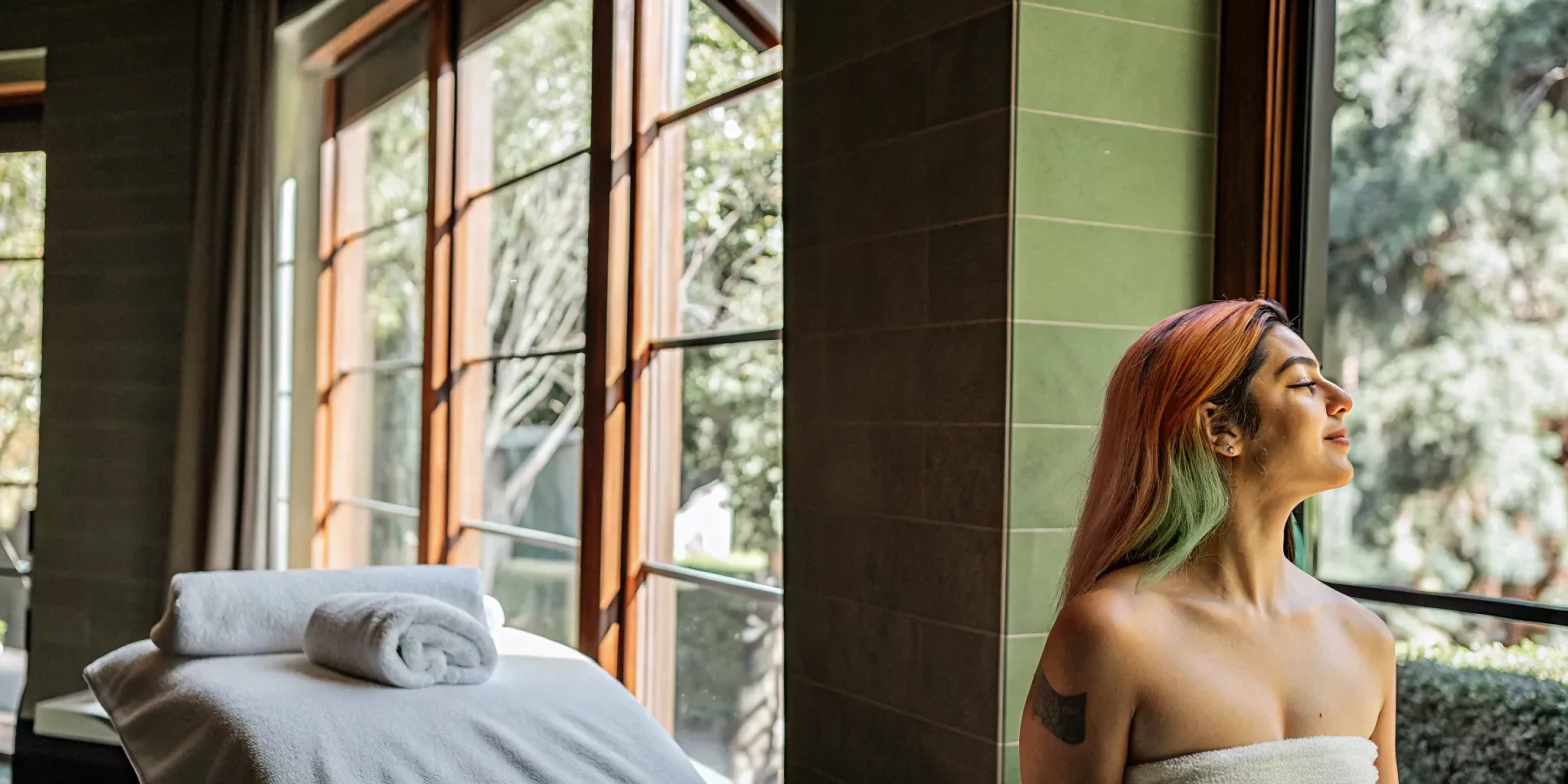 Woman with healthy, vibrant color-treated hair
