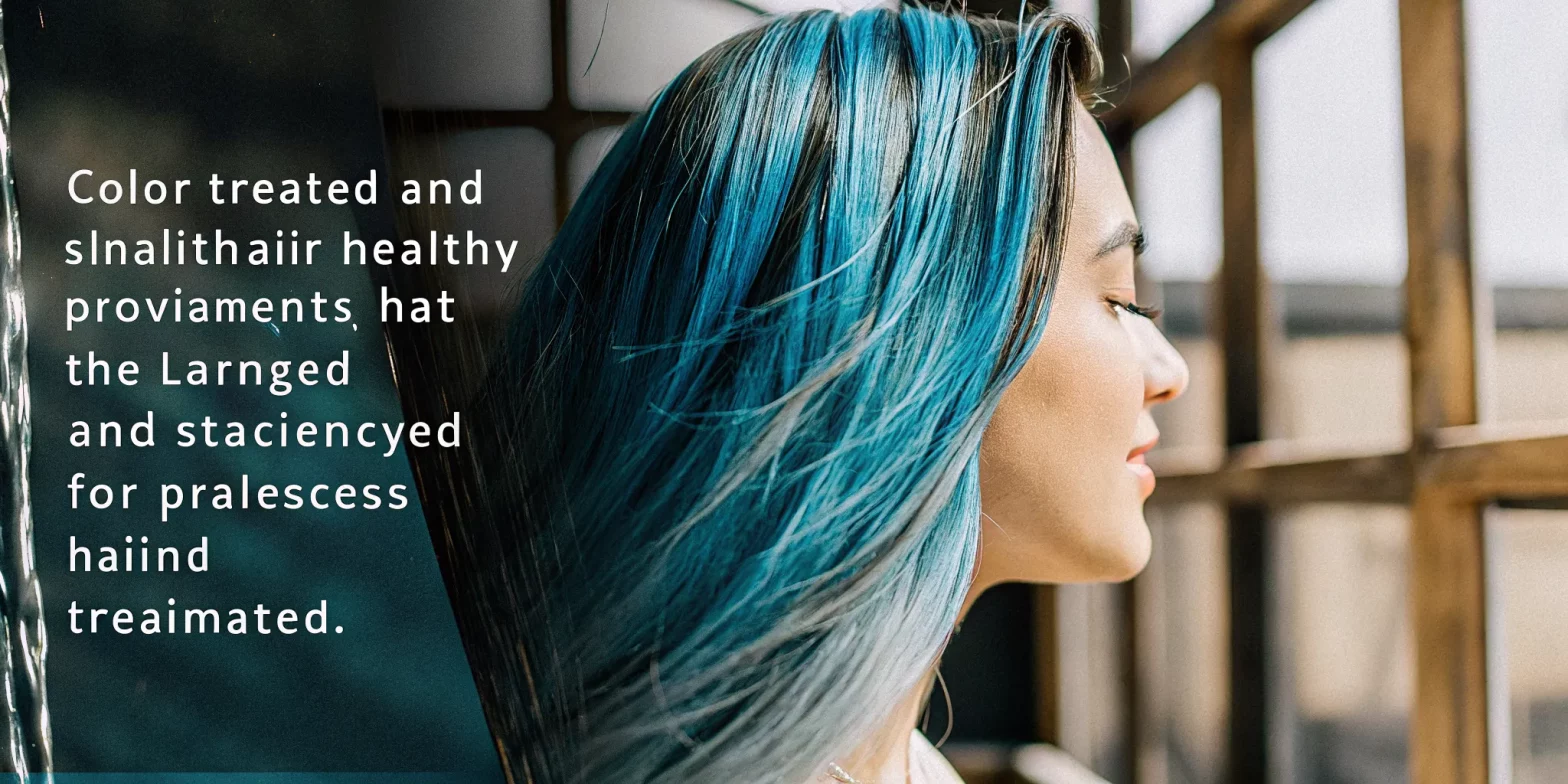 Woman with healthy, restored color-treated hair after a deep conditioning repair ritual