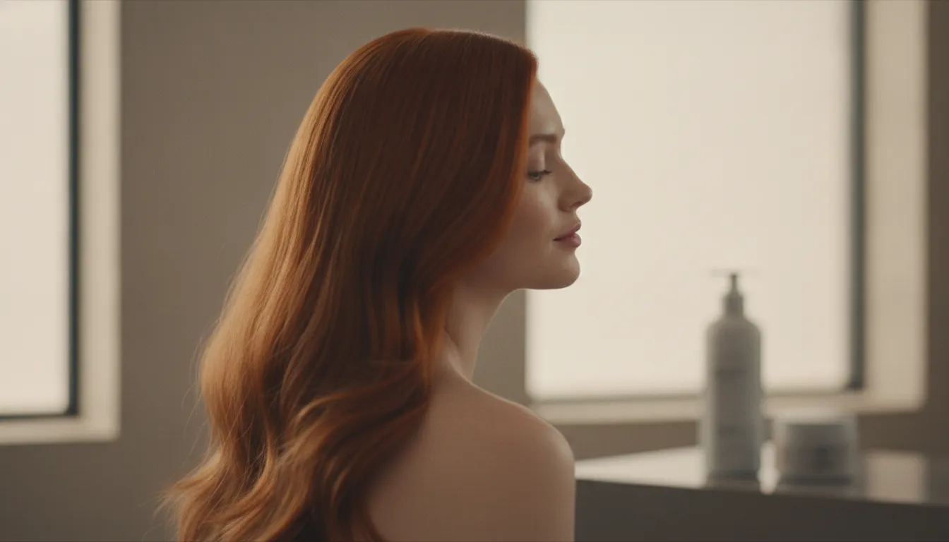 Healthy, resilient color-treated hair flowing with strength and elasticity